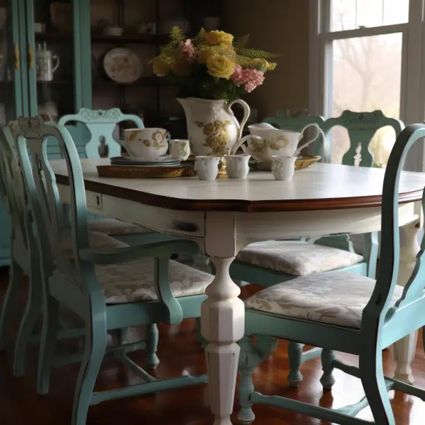 How to Chalk Paint a Dining Room Table Set for a Vintage Look Featured Image