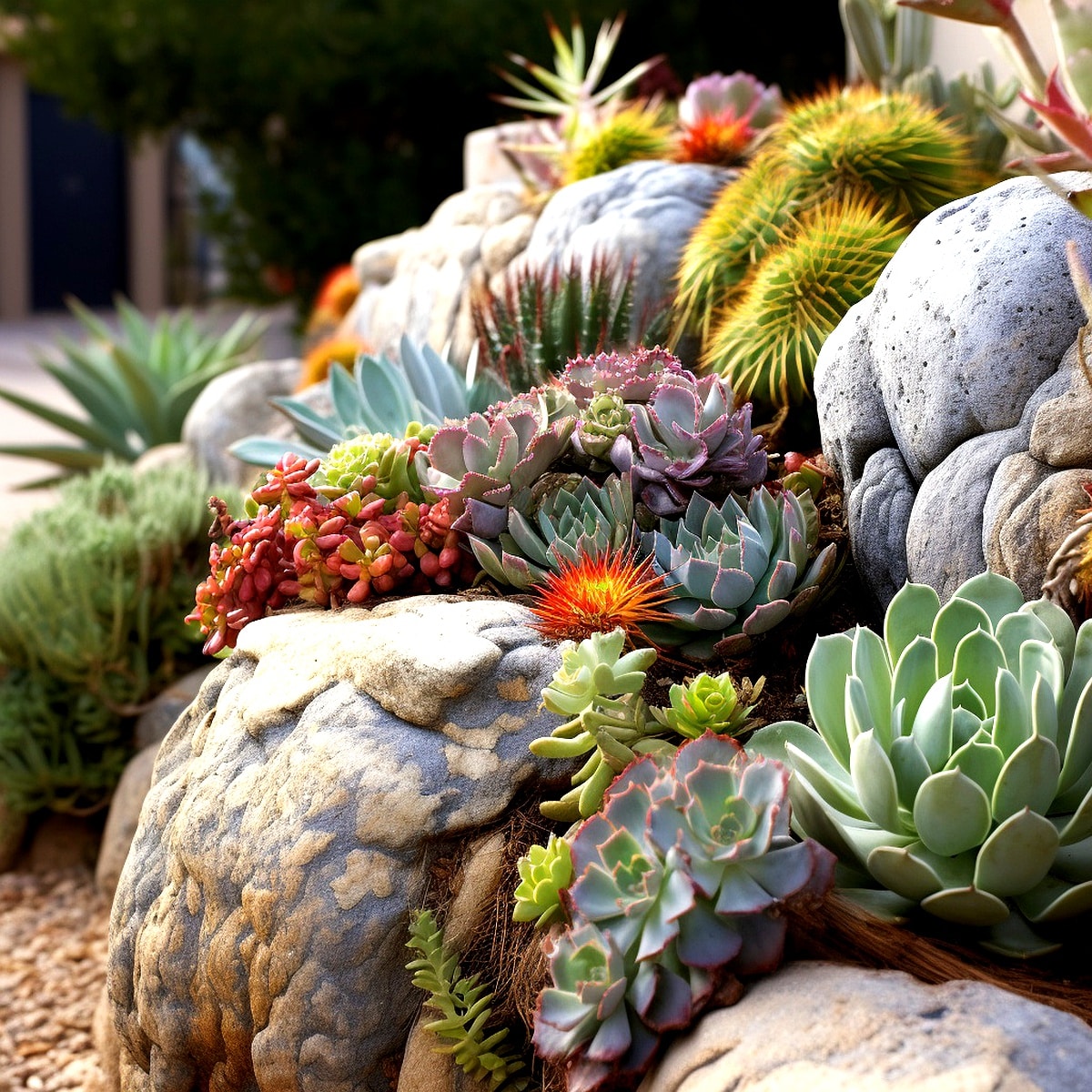 20 Front Yard Succulent Garden Landscape Ideas for Low-Maintenance ...