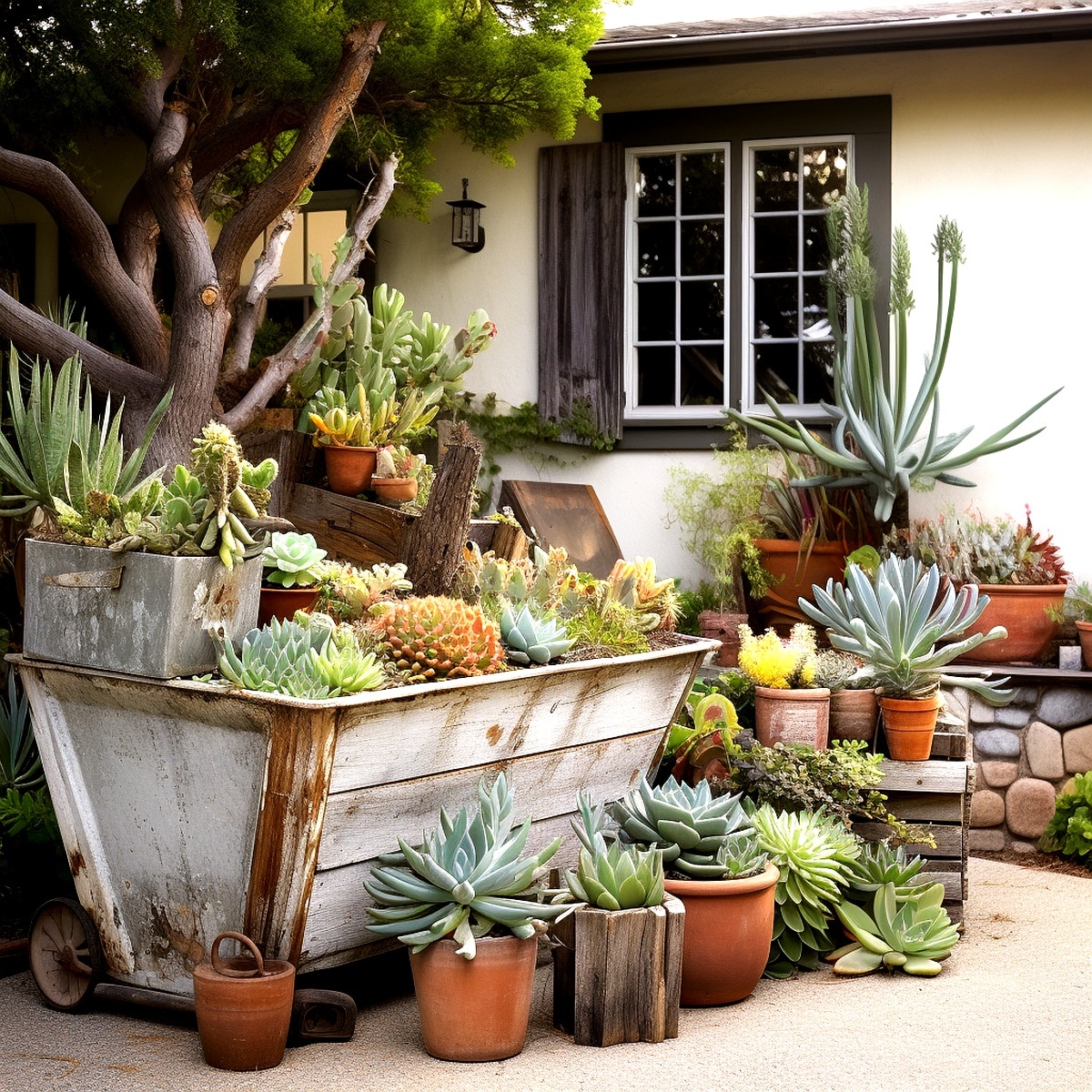 20 Front Yard Succulent Garden Landscape Ideas for Low-Maintenance ...