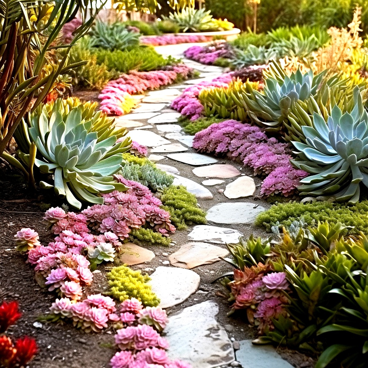 20 Front Yard Succulent Garden Landscape Ideas for Low-Maintenance ...