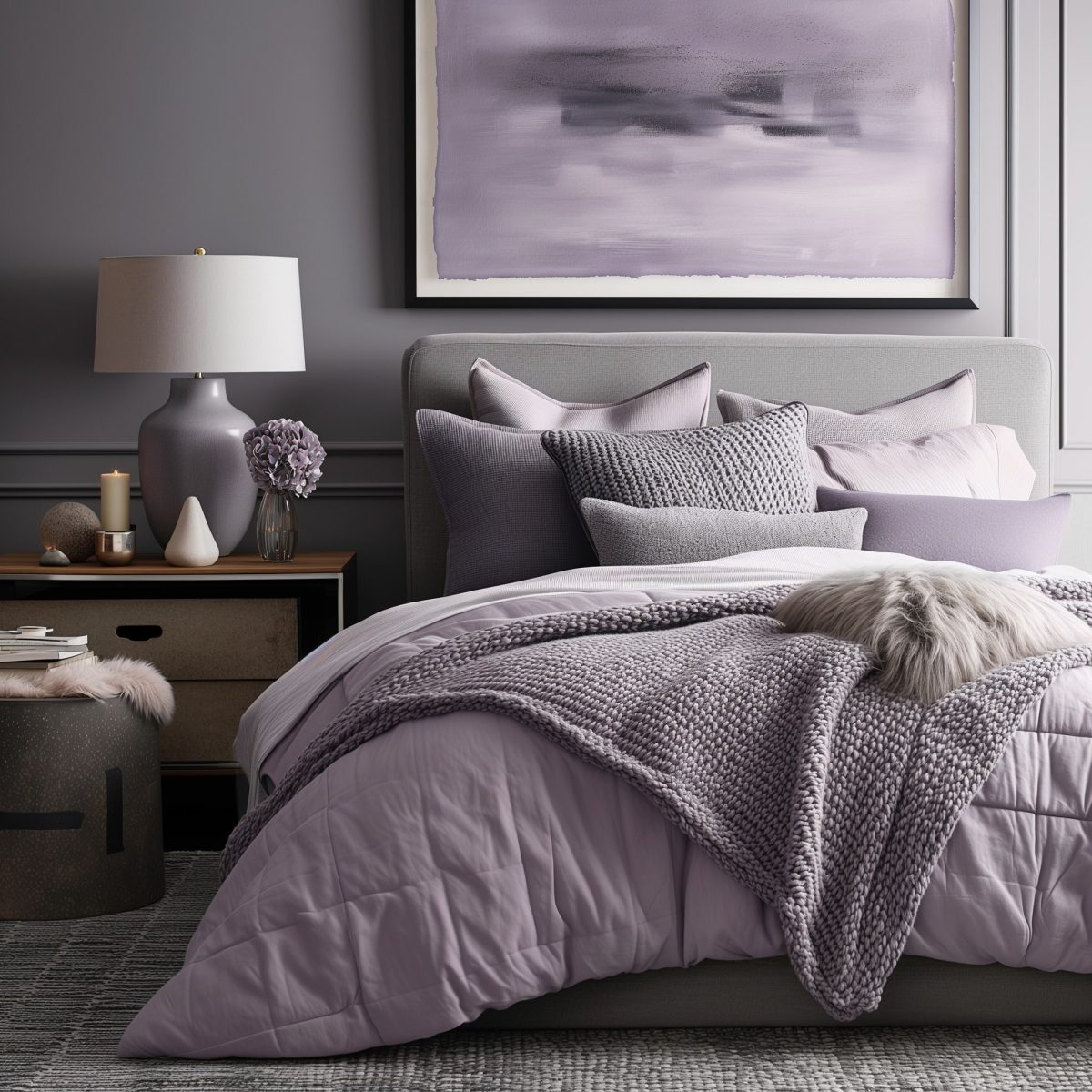 Stylish Grey And Purple Bedroom Design Ideas For Modern Spaces