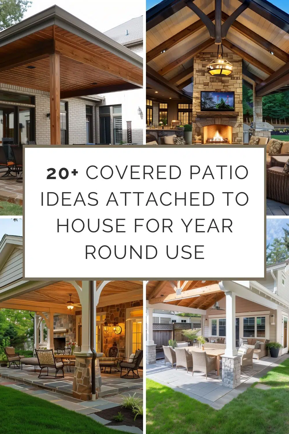 20+ Covered Patio Ideas Attached to House For Year Round Use