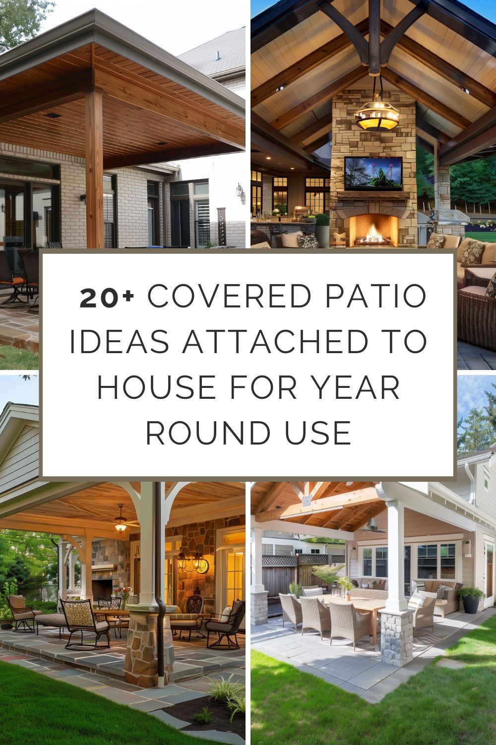 20+ Covered Patio Ideas Attached to House For Year Round Use - Hearth ...