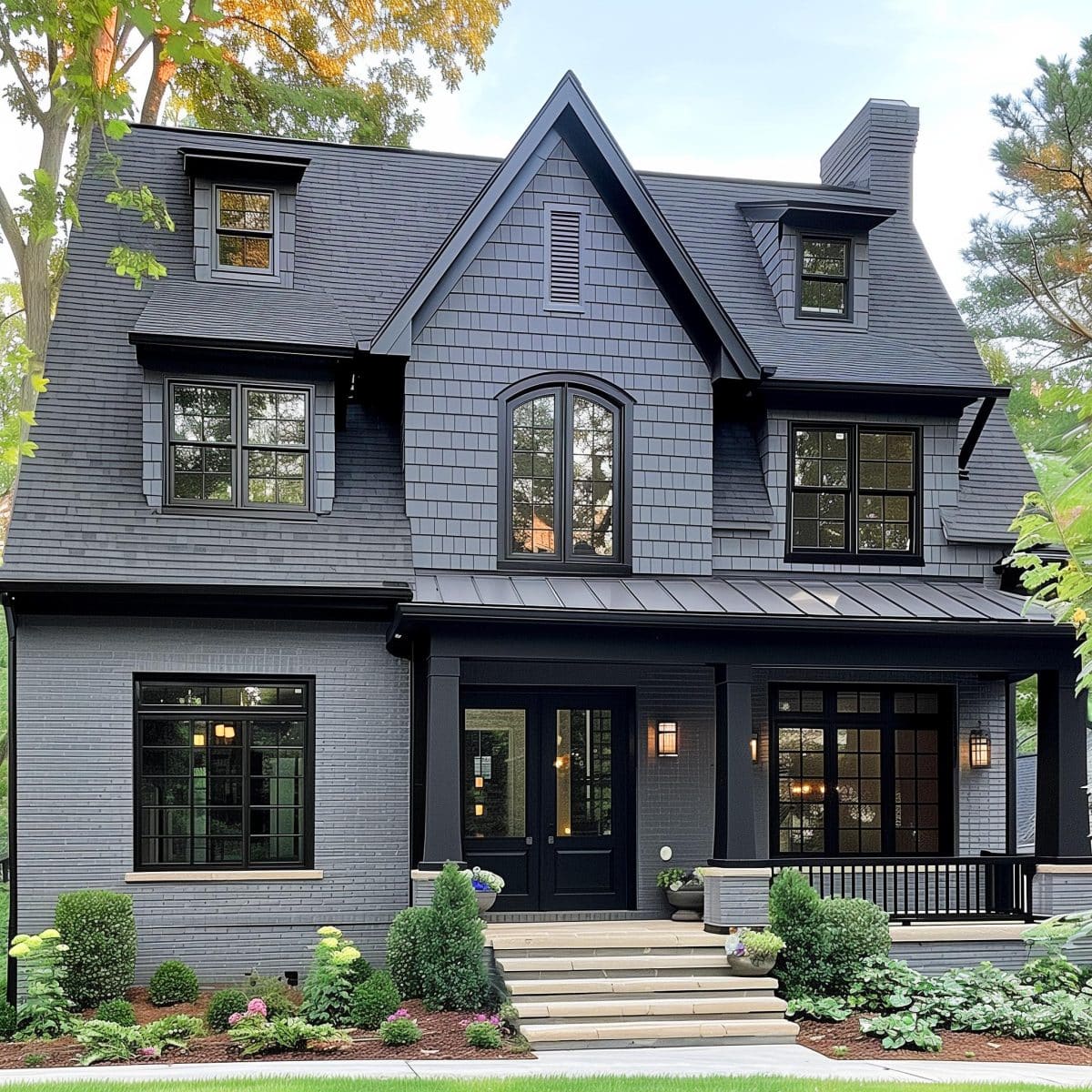20+ Instagram-Worthy Gray Houses with Black Trim That Will Make You ...