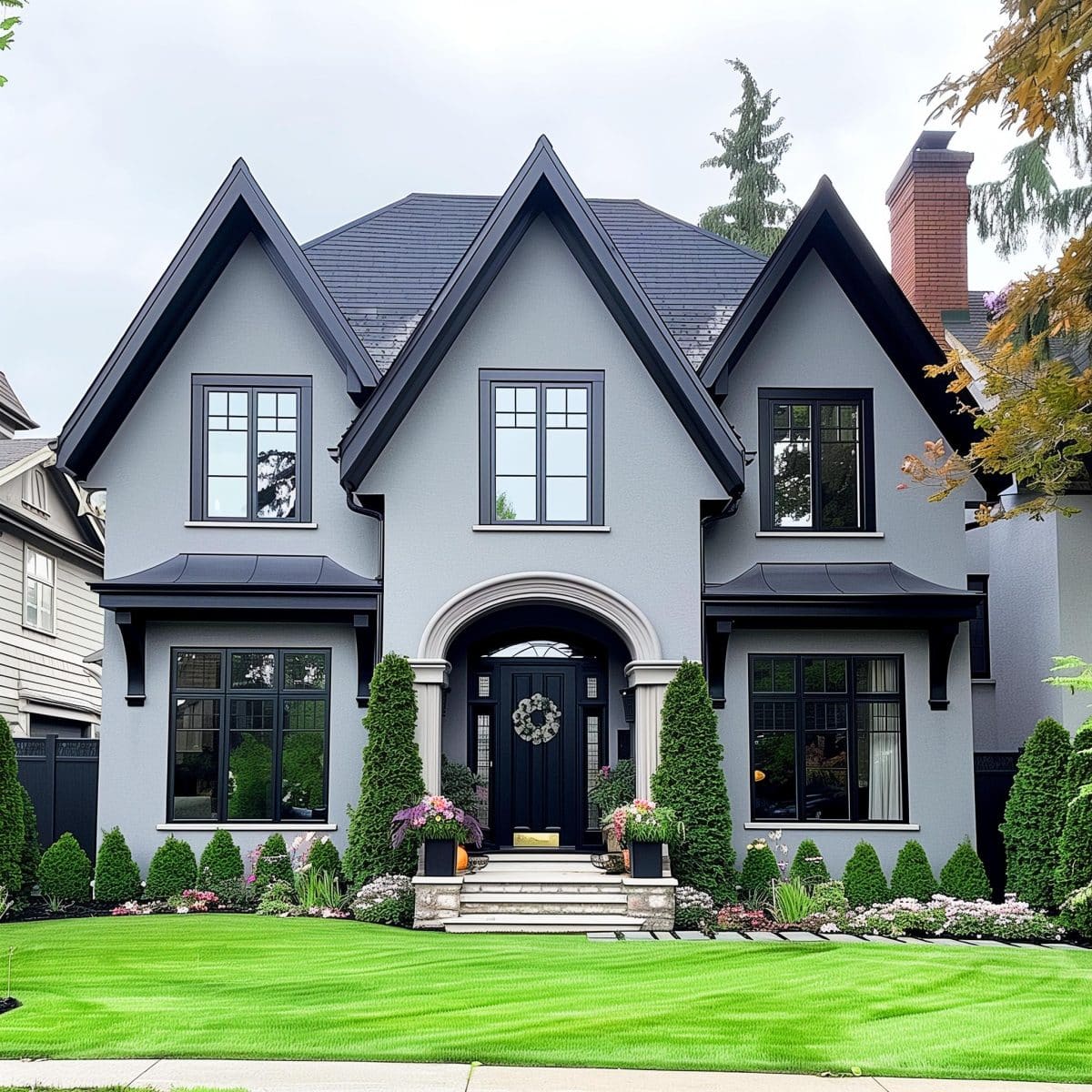 20+ Instagram-Worthy Gray Houses with Black Trim That Will Make You ...