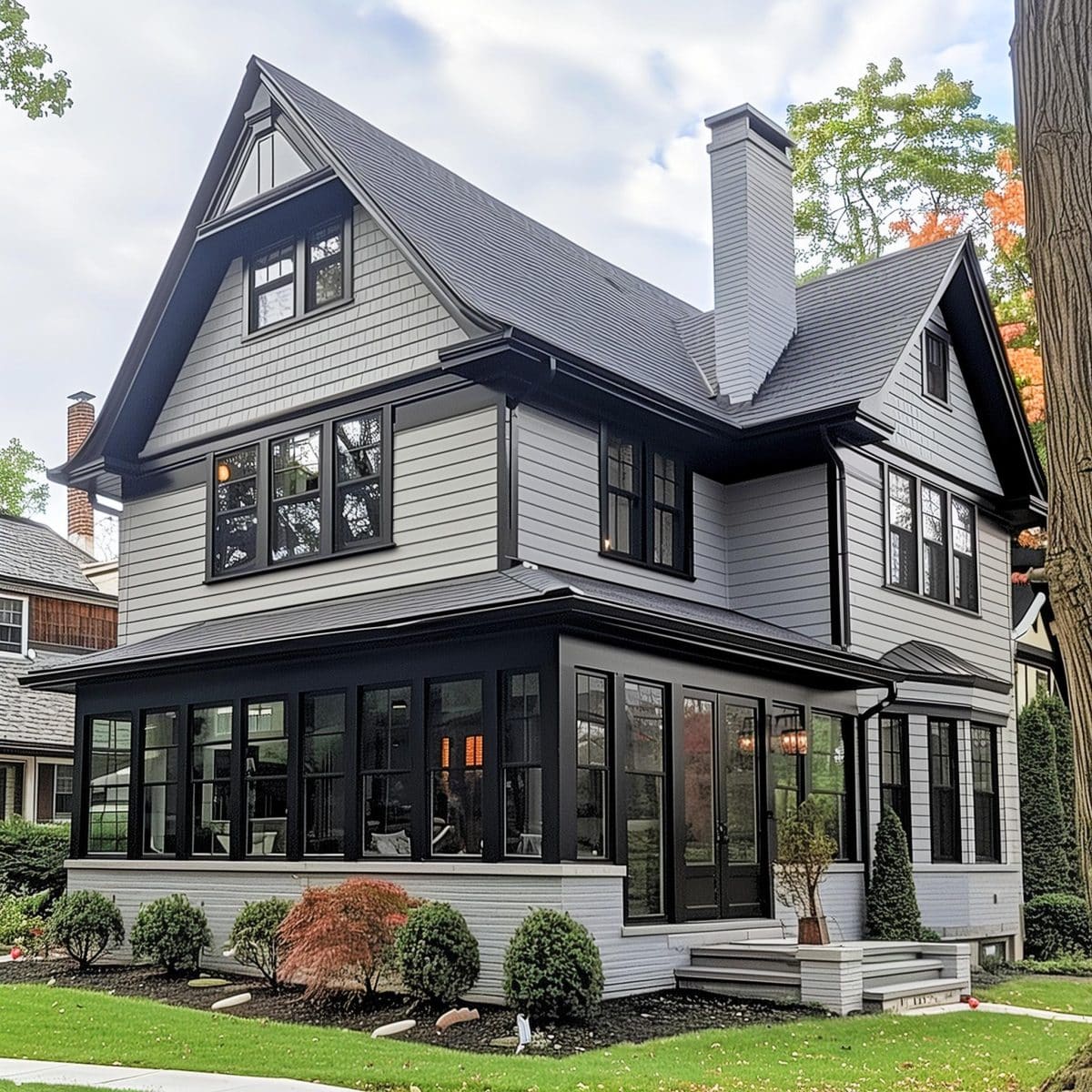 20+ Instagram-Worthy Gray Houses with Black Trim That Will Make You ...