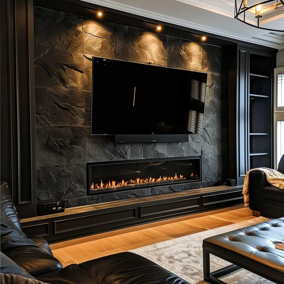 50+ Black Fireplace Walls That Are Smoldering Hot - HearthandPetals