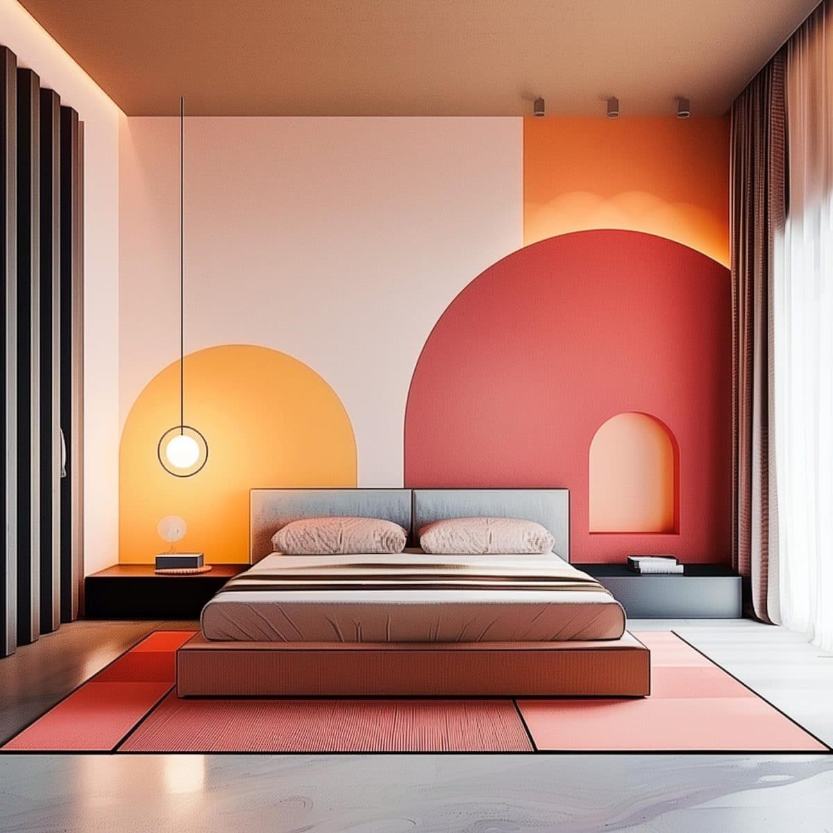 25+ Colorful Minimalist Bedrooms That Prove You Don't Need Stuff to ...