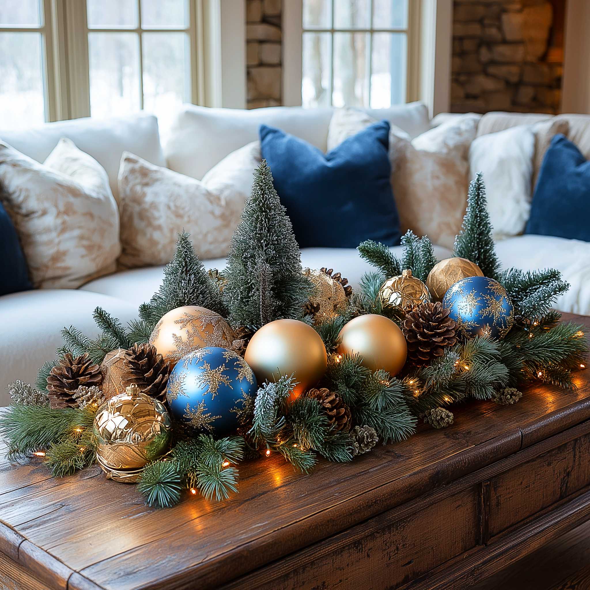 50+ Farmhouse Christmas Decor Coffee Table Inspirations Bringing Barn