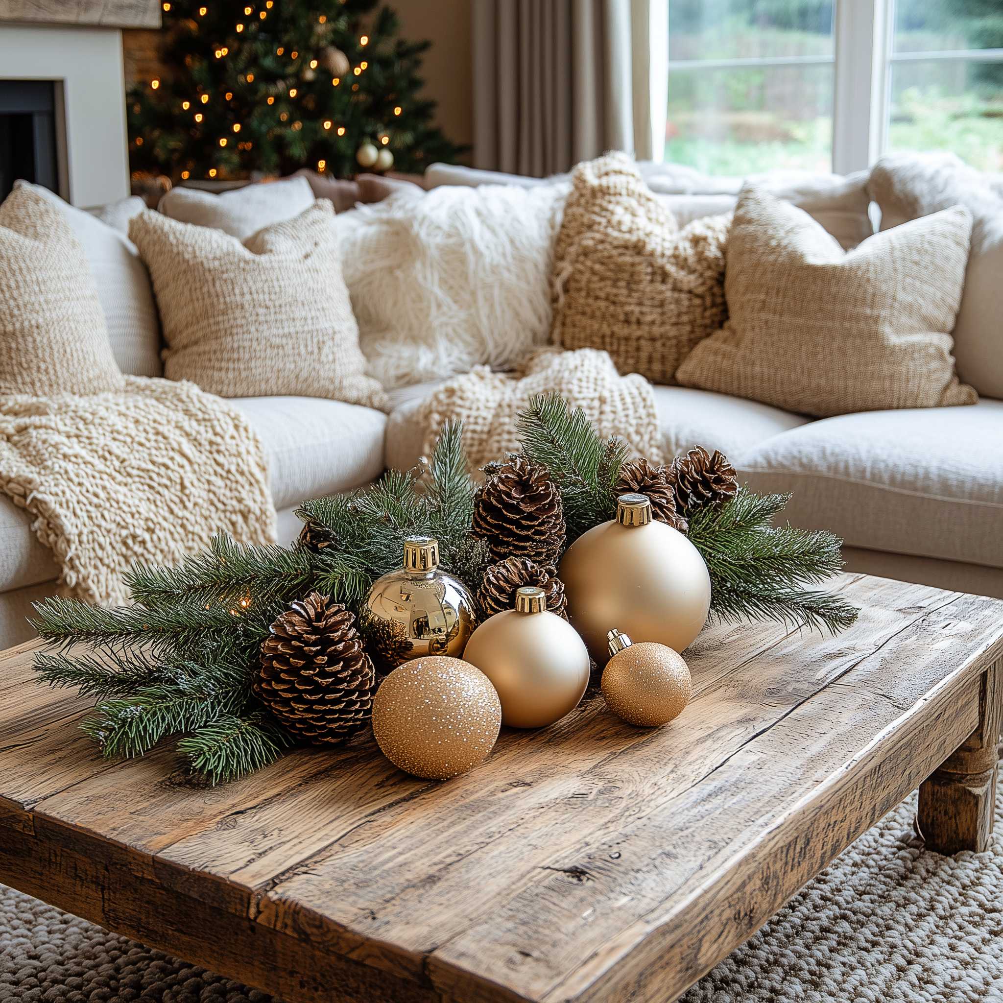 50+ Farmhouse Christmas Decor Coffee Table Inspirations Bringing Barn