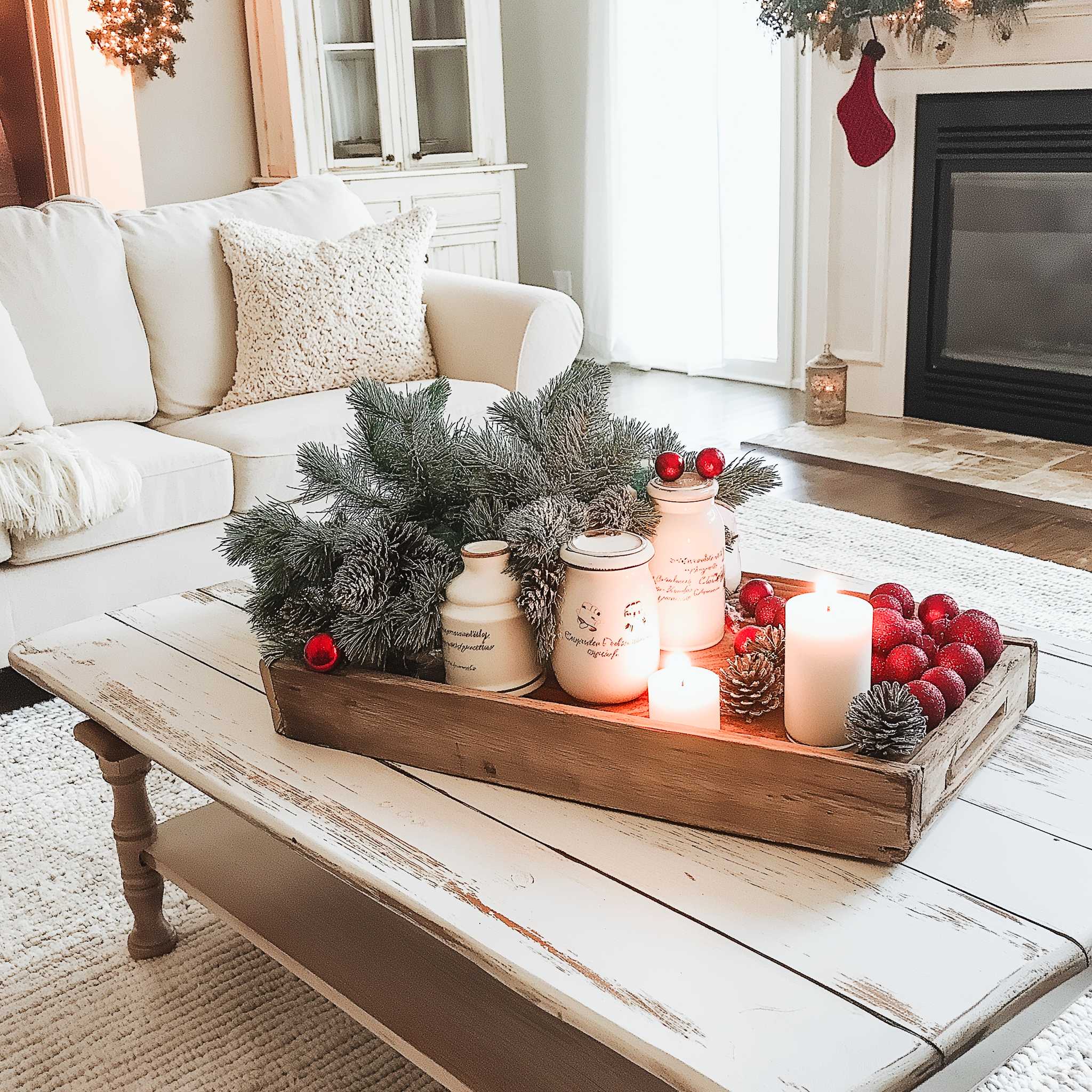 50+ Farmhouse Christmas Decor Coffee Table Inspirations Bringing Barn — free download