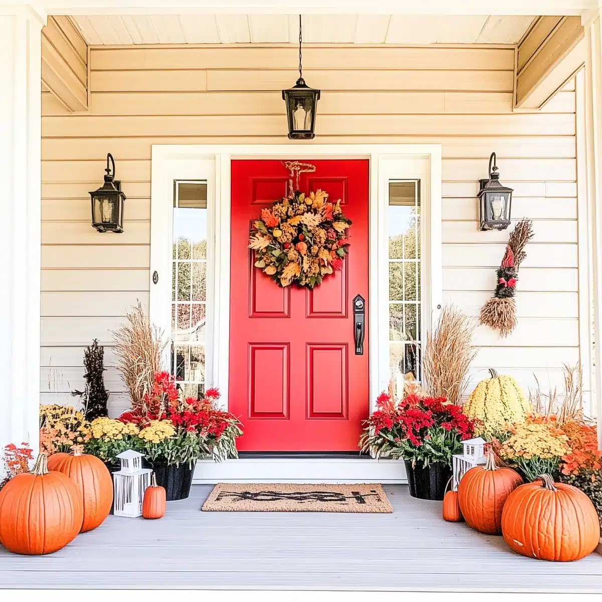 50+ Fall Red Front Door Decor Inspirations Cherry-Picked Charm for Your ...