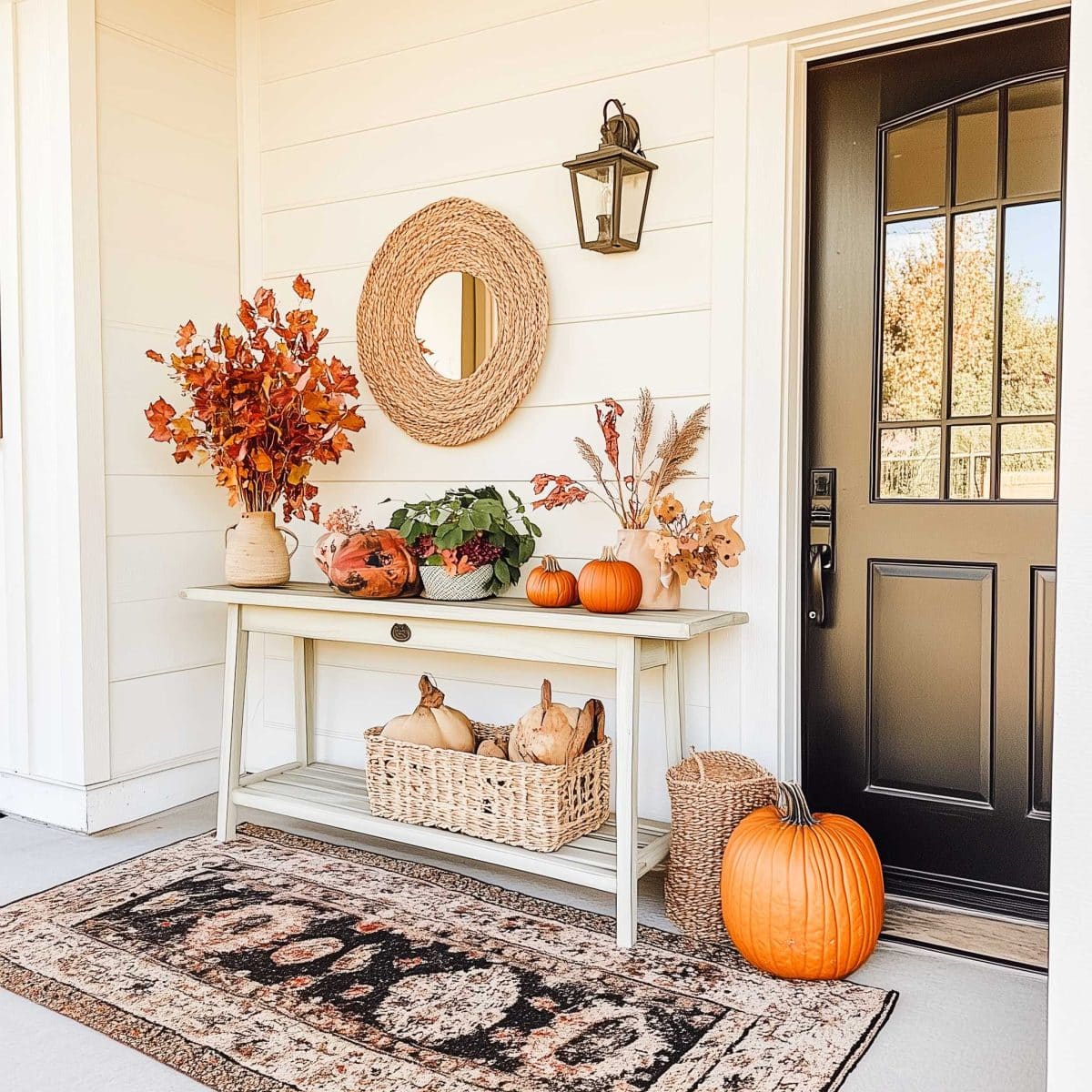 50+ Fall Entryway Decor Outdoor Bohemian Bliss Dancing with Falling ...