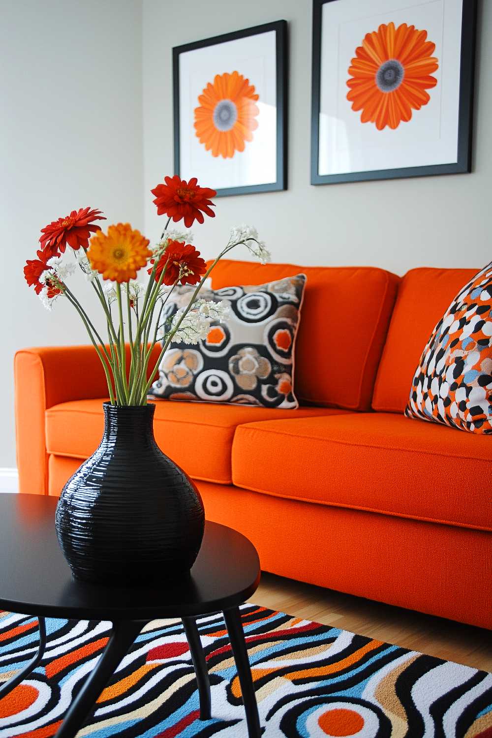 25+ Coral Orange Living Room Decor Inspirations You Can't Miss ...