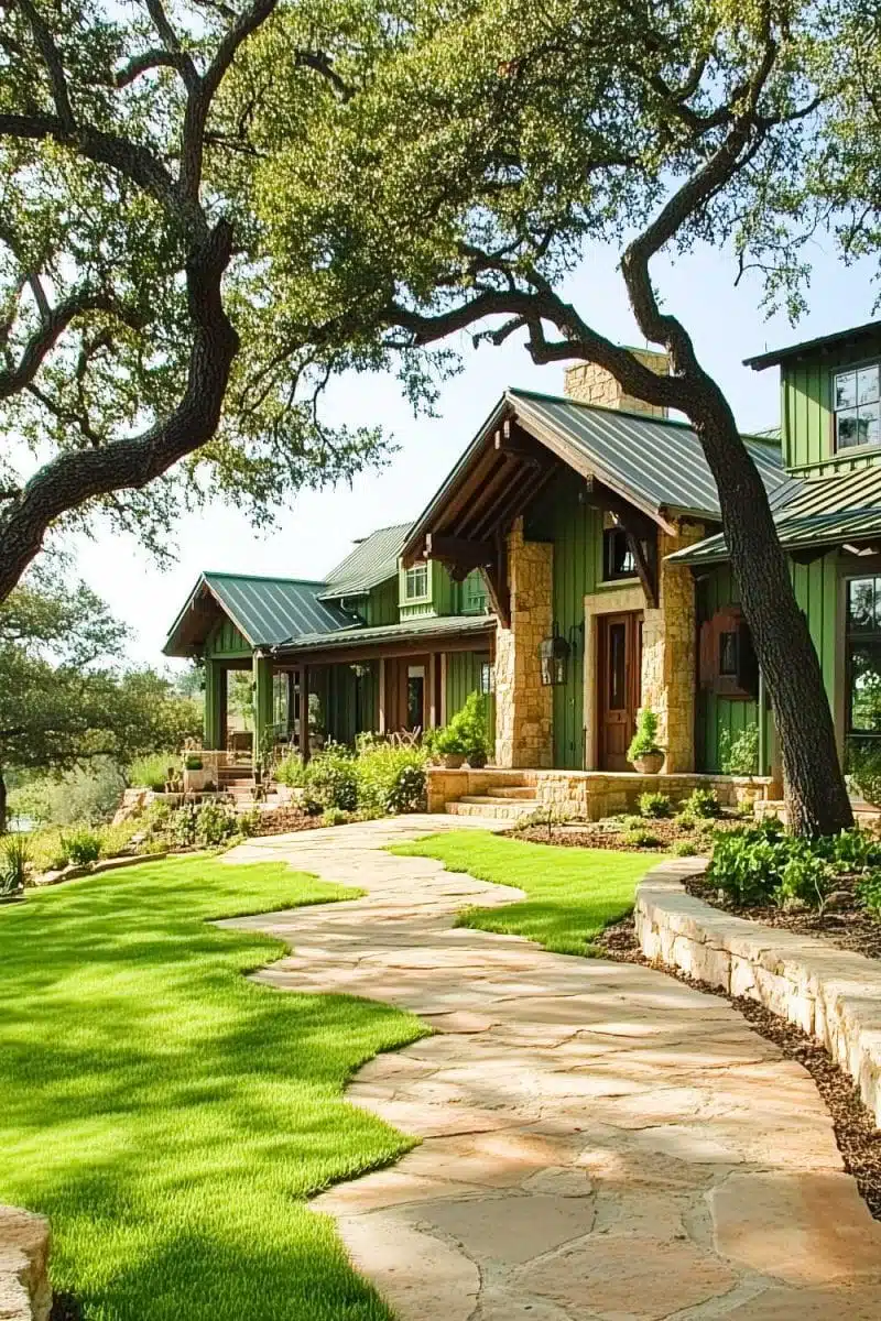 Meet the ultimate green dream house surrounded by trees trying to outgrow each other. The stone path teases your entrance as the lawn gossips in the breeze.