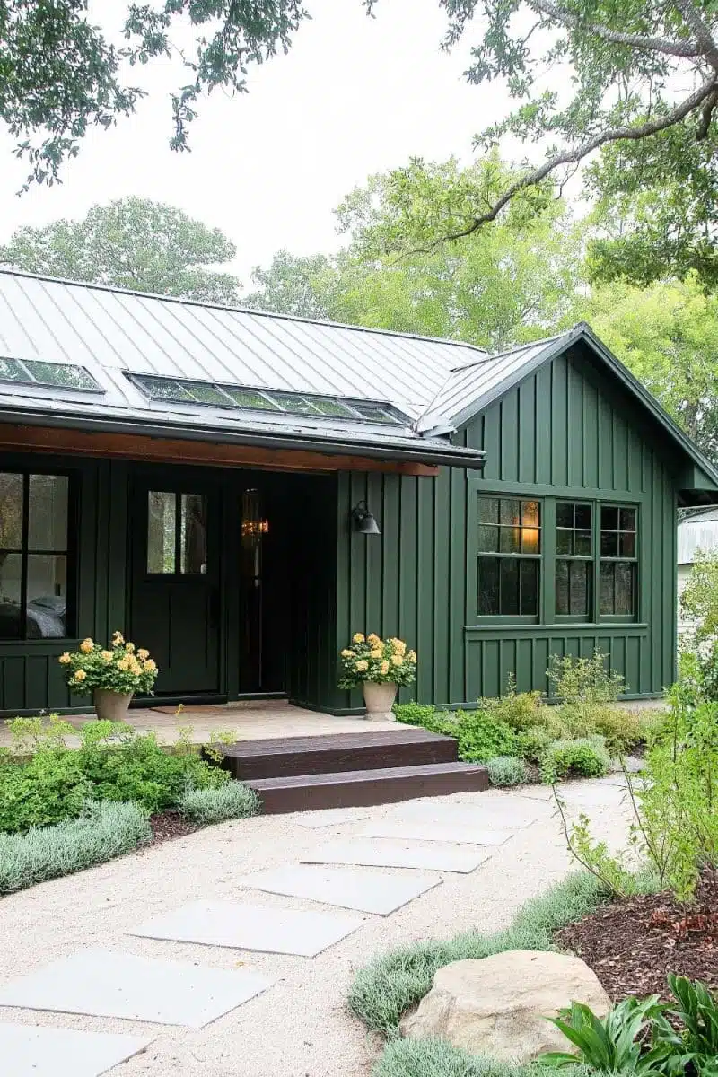 Behold, the envy-inducing green house flaunting a metal hat and showing off its botanical bling. Get ready to swoon over that plant runway!