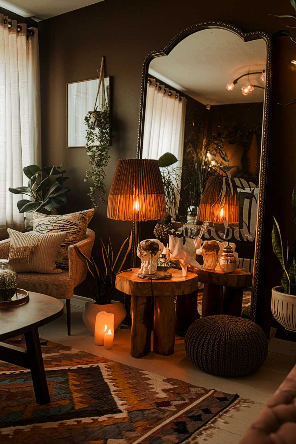 47+ Dark Boho Living Room Ideas Because Light And Bright Had Their ...