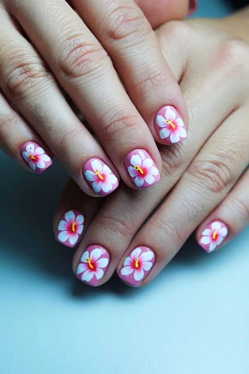Oh, those nails! Its like a garden party on your fingertips. Perfect for when you want to tell people youve got a green thumb without owning a plant.