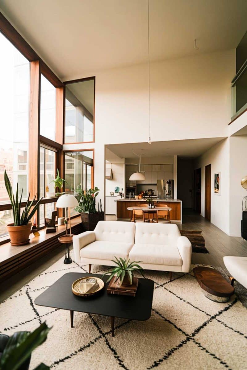 47+ Iconic Mid Century Modern Apartment Looks to Embrace Vintage Vibes ... - Mid Century Modern Textured Decor Apartment