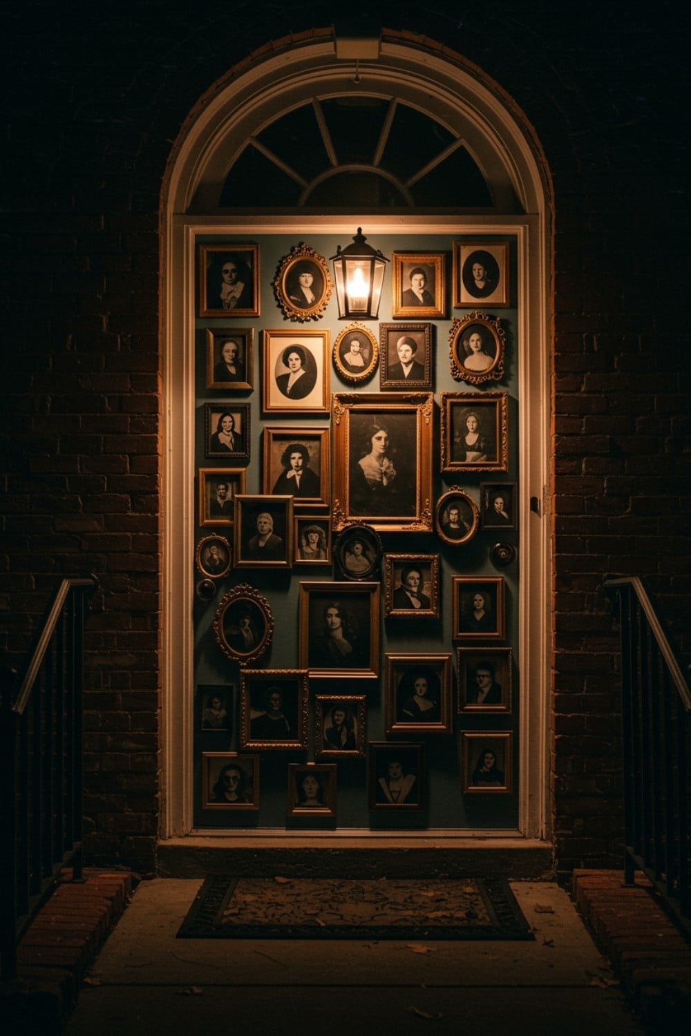 Possessed Portrait Gallery Door: Watching Eyes on Display