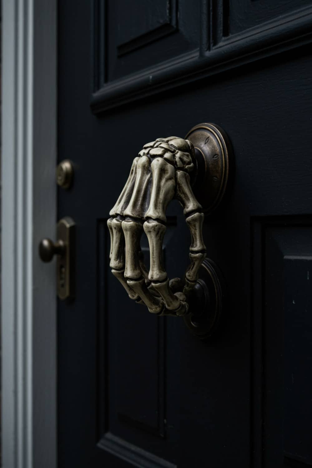 Skeletal Hand Door Knocker: A Bone-Chilling Welcome