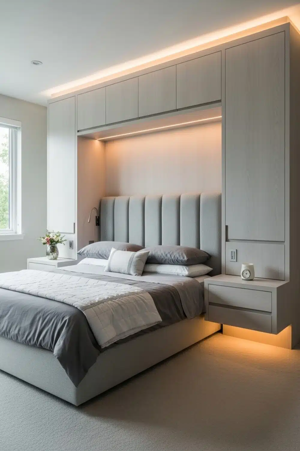 Go for a Seamless Look With a Built-In Headboard