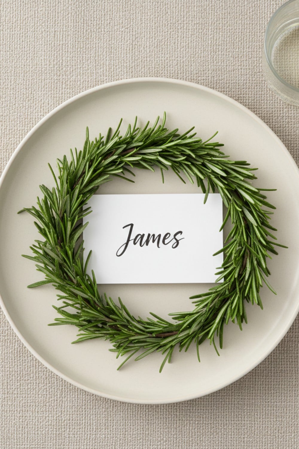 Craft Fragrant Rosemary Wreath Place Cards for Your Friendsgiving Table