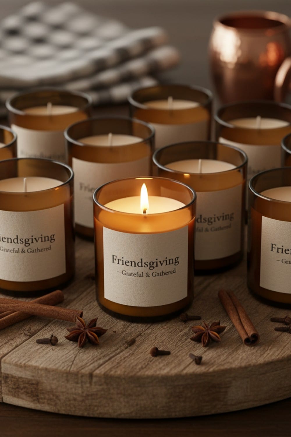 Craft Scented Candles for Friendsgiving Party Favors