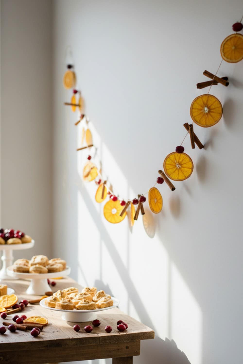 Hang a Beautiful Edible Garland for Unique Friendsgiving Decor