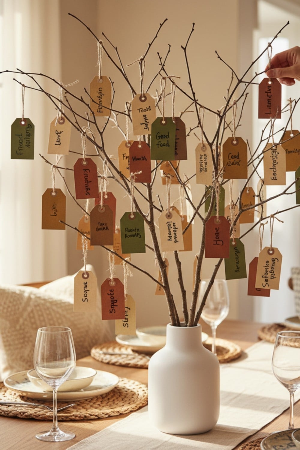 Make a 'Thankful Tree' an Interactive Friendsgiving Centerpiece