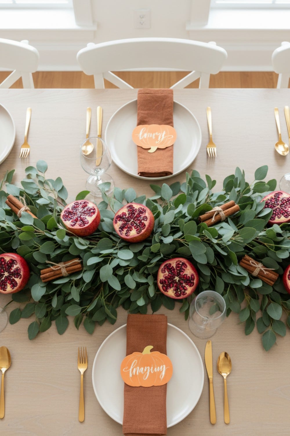 Weave Pomegranates and Cinnamon Into Your Eucalyptus Table Garland