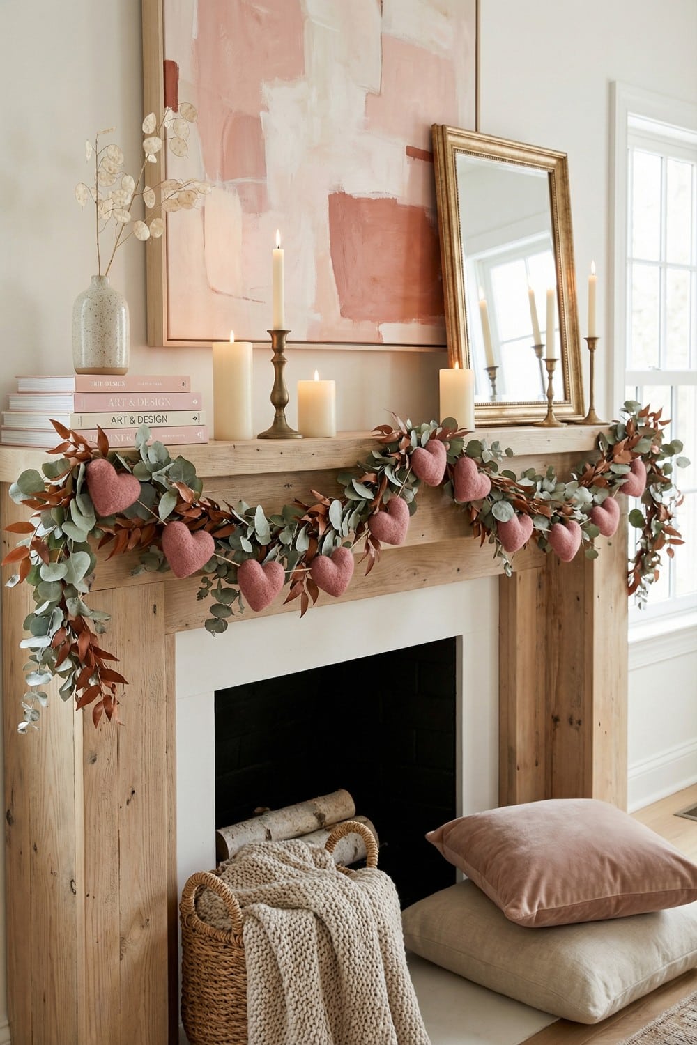 Drape a Felt Heart Garland for Whimsical Galentines Charm