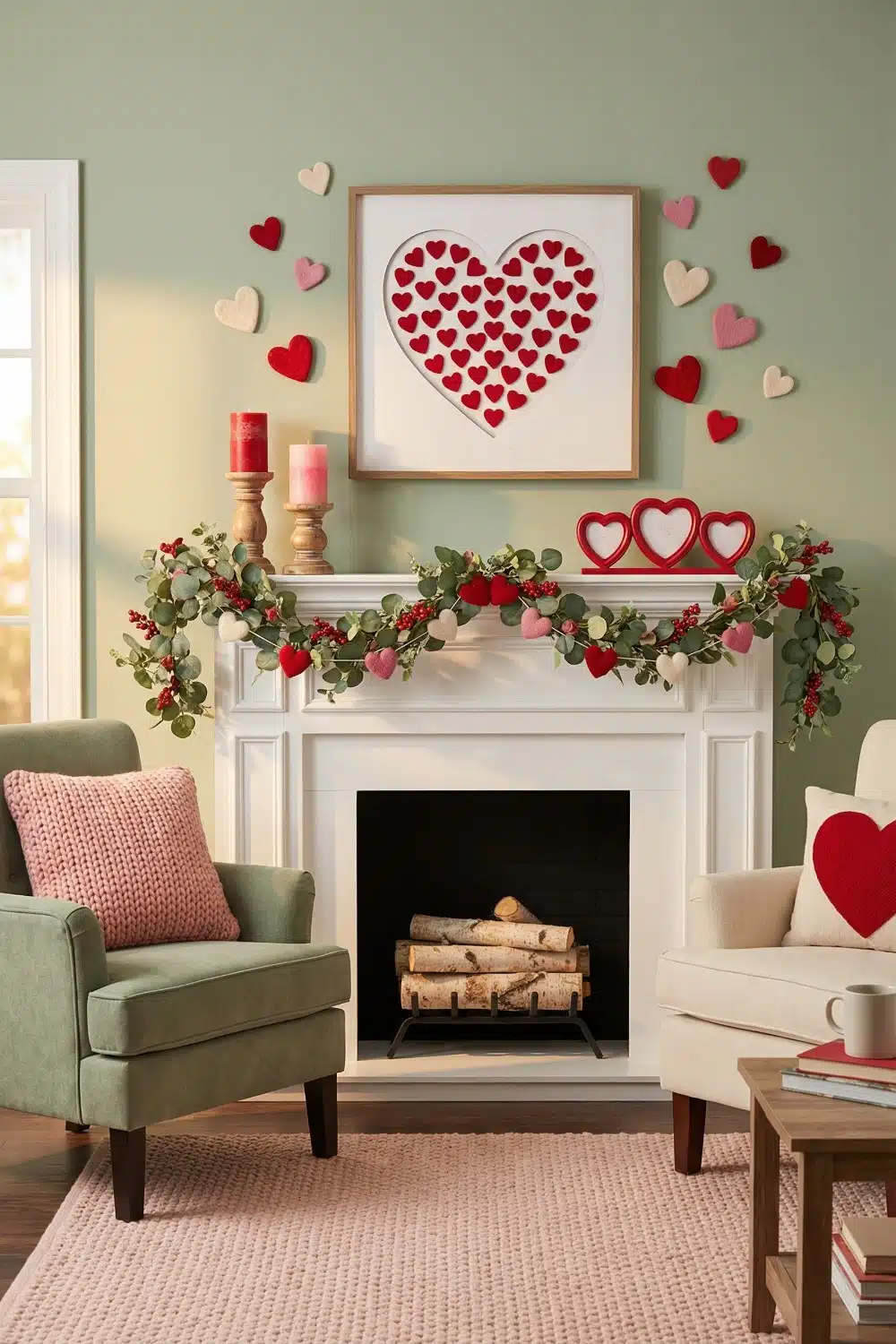 13 Cozy Romantic Valentines Day Living Room Decor ...