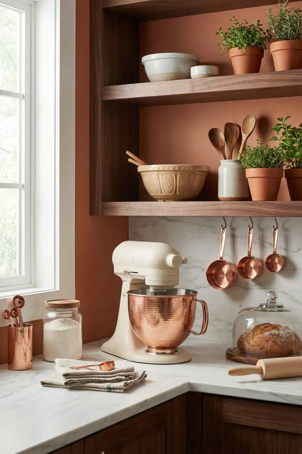 Artisanal Cream Mixer with Hammered Copper