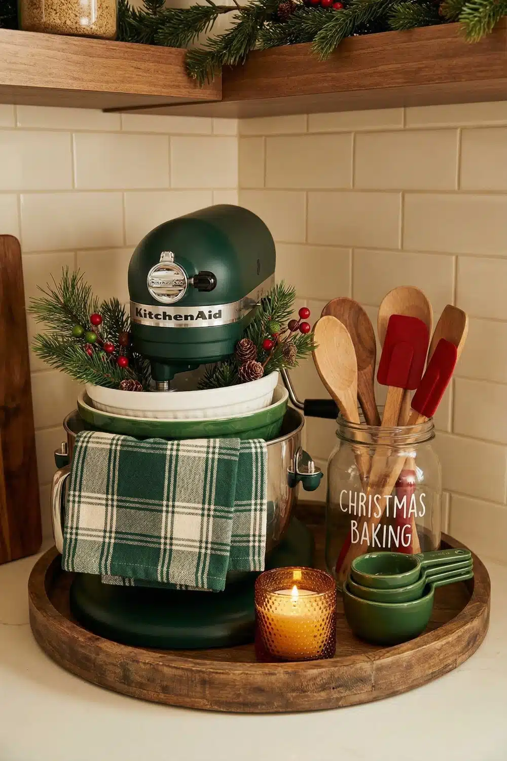 Matte Pine Holiday Baking Station