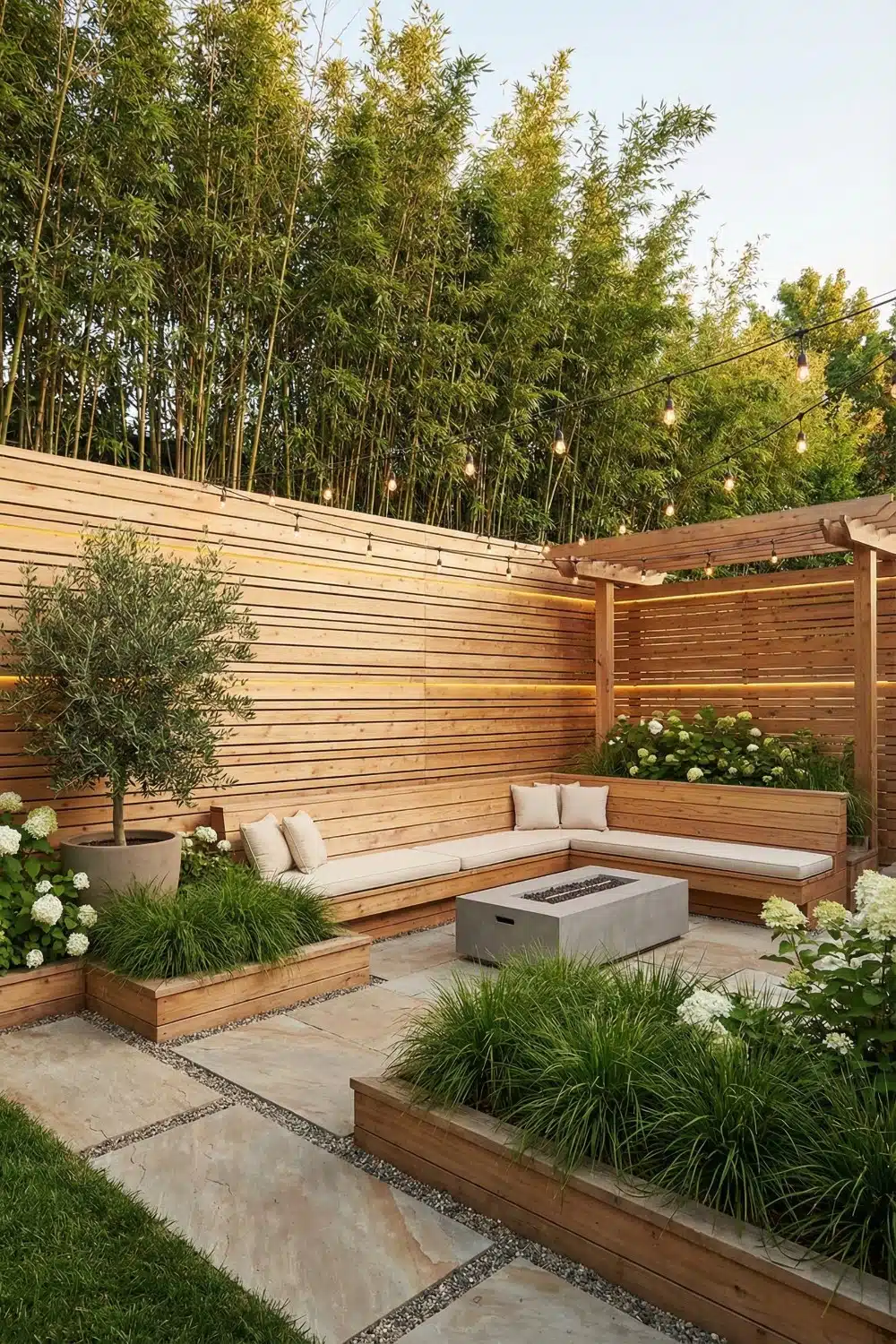 Tall Bamboo Backdrop Backyard Privacy from Neighbors