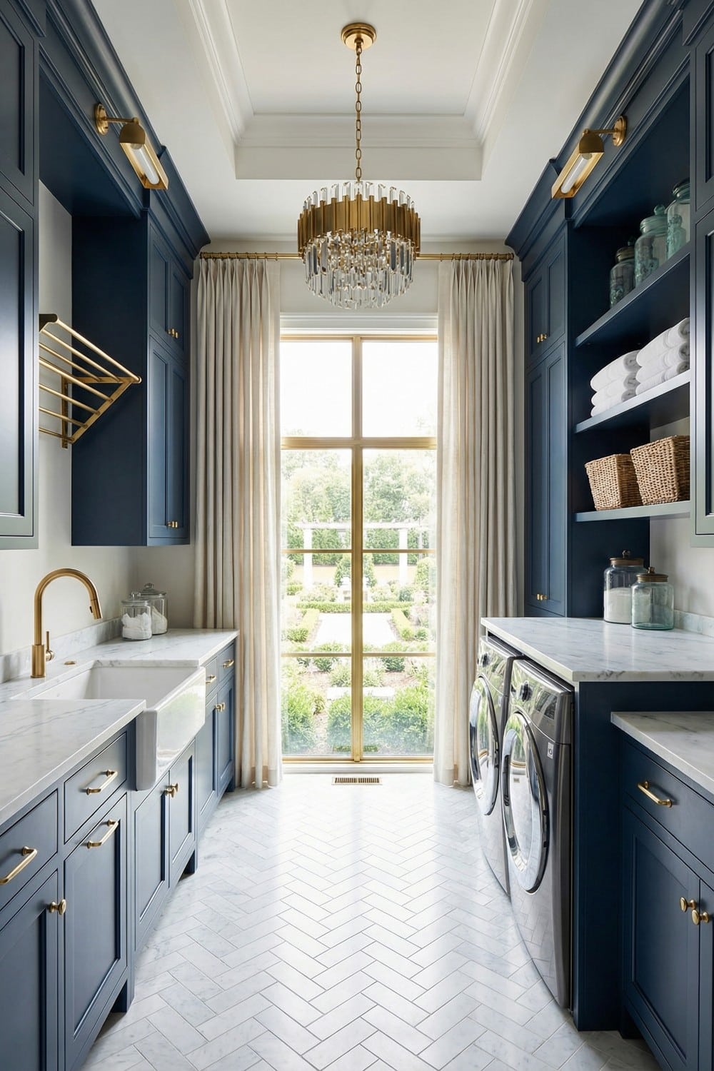 Sophisticated Design Elements Found In An Elegant Laundry Room - Hearth ...