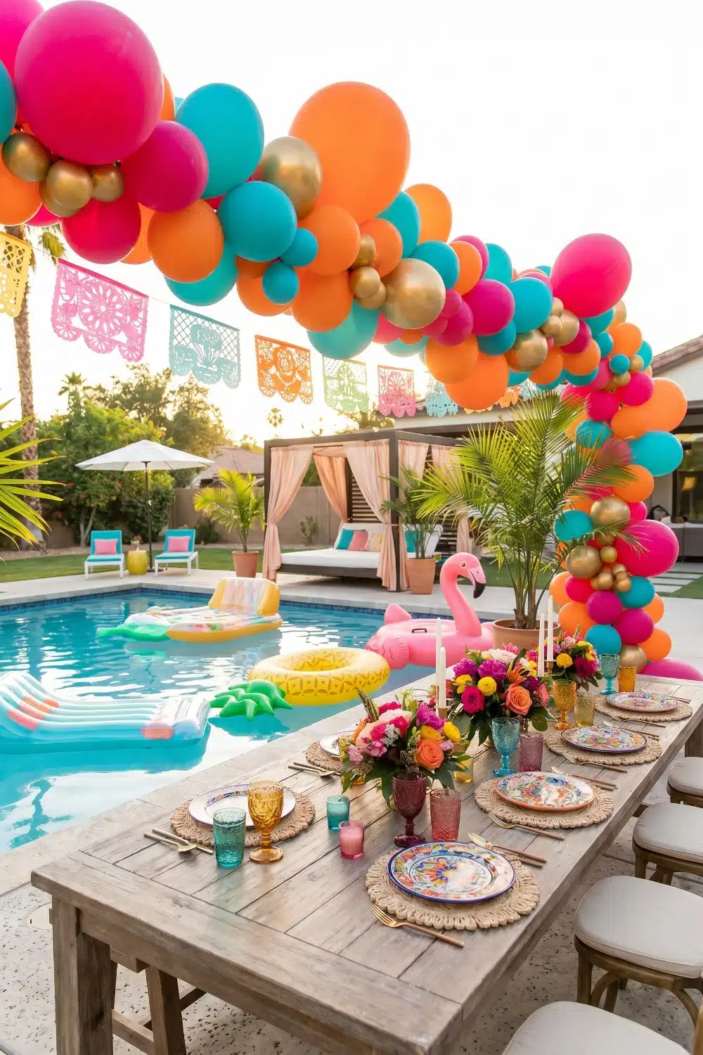 Fiesta Pool Step Throw A Vivid Outdoor Celebration Using These Fiesta Pool Party Ideas ...