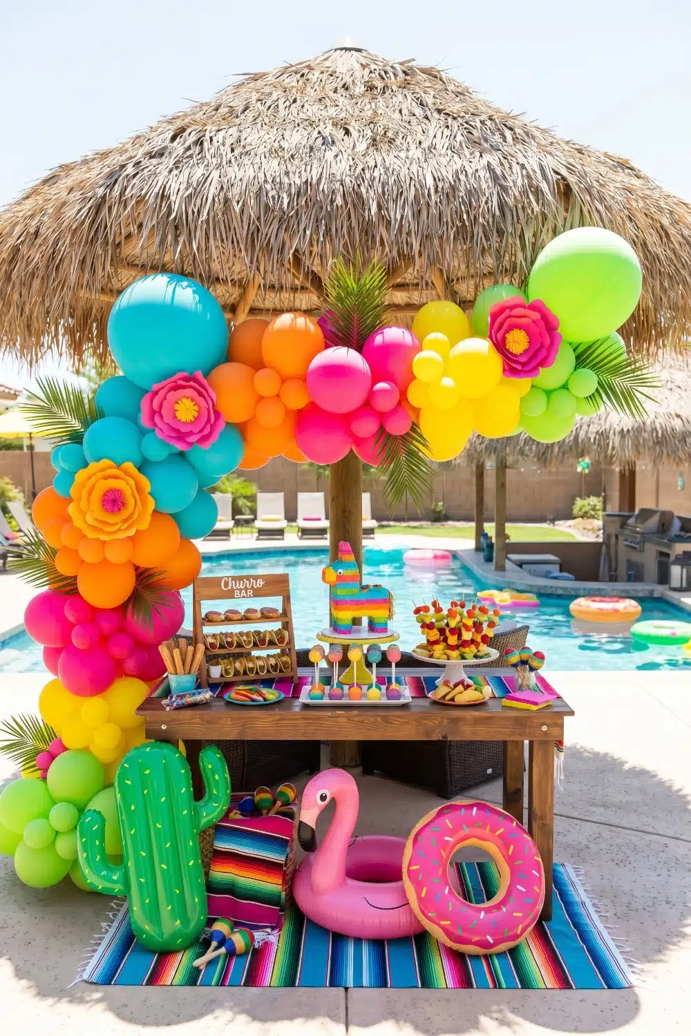 Fiesta Pool Step Throw A Vivid Outdoor Celebration Using These Fiesta Pool Party Ideas ...